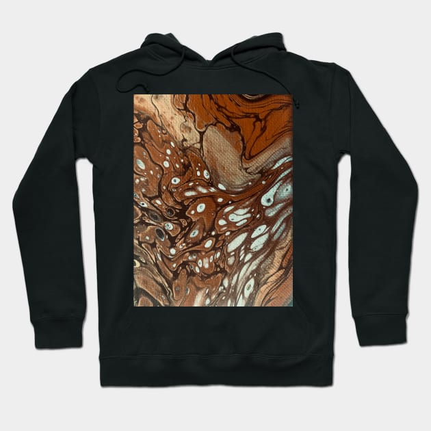 Milk Chocolate acrylic pouring Hoodie by baksuart